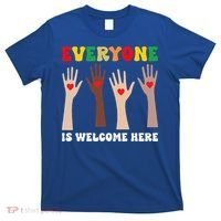 everyone is welcome here idaho teacher diversity unity  T-Shirt thumb 0