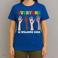 everyone is welcome here idaho teacher diversity unity  T-Shirt thumb 4