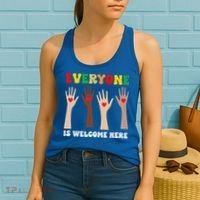 everyone is welcome here idaho teacher diversity unity  Women's Tank Top thumb 2
