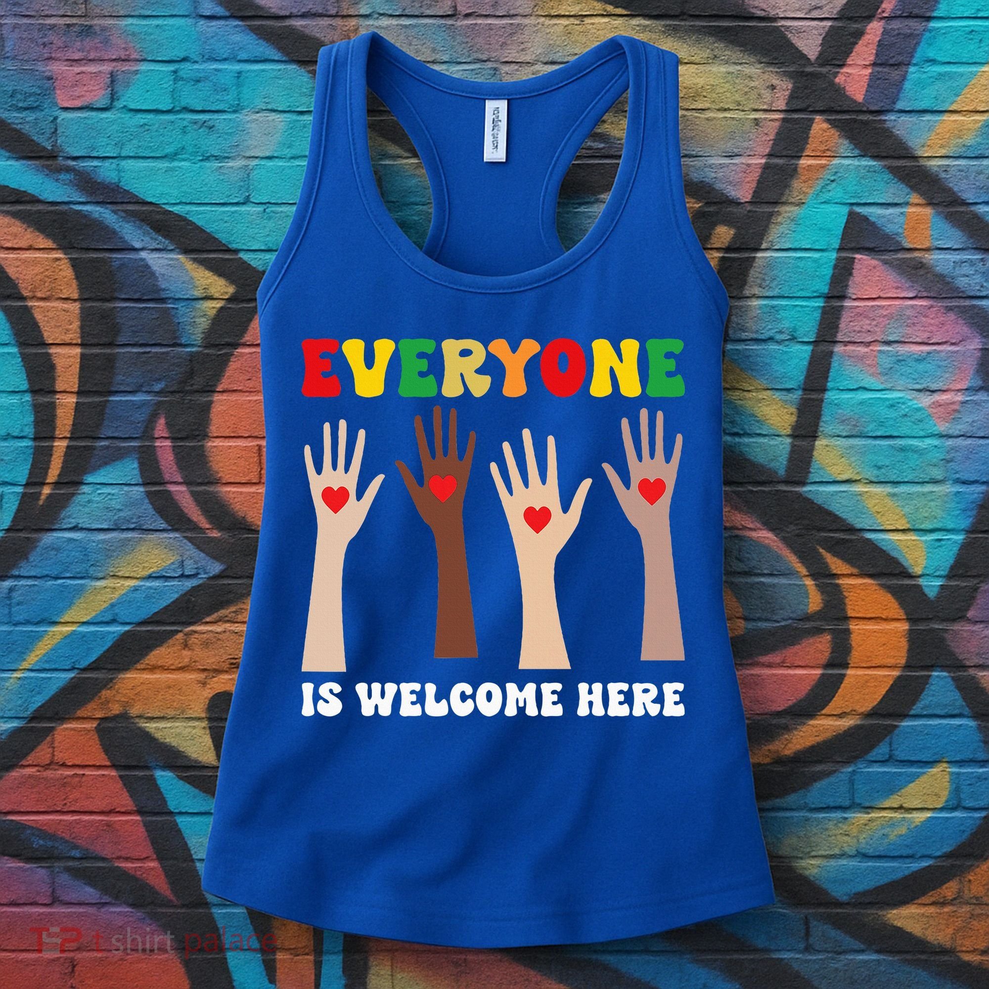 everyone is welcome here idaho teacher diversity unity  Women's Tank Top