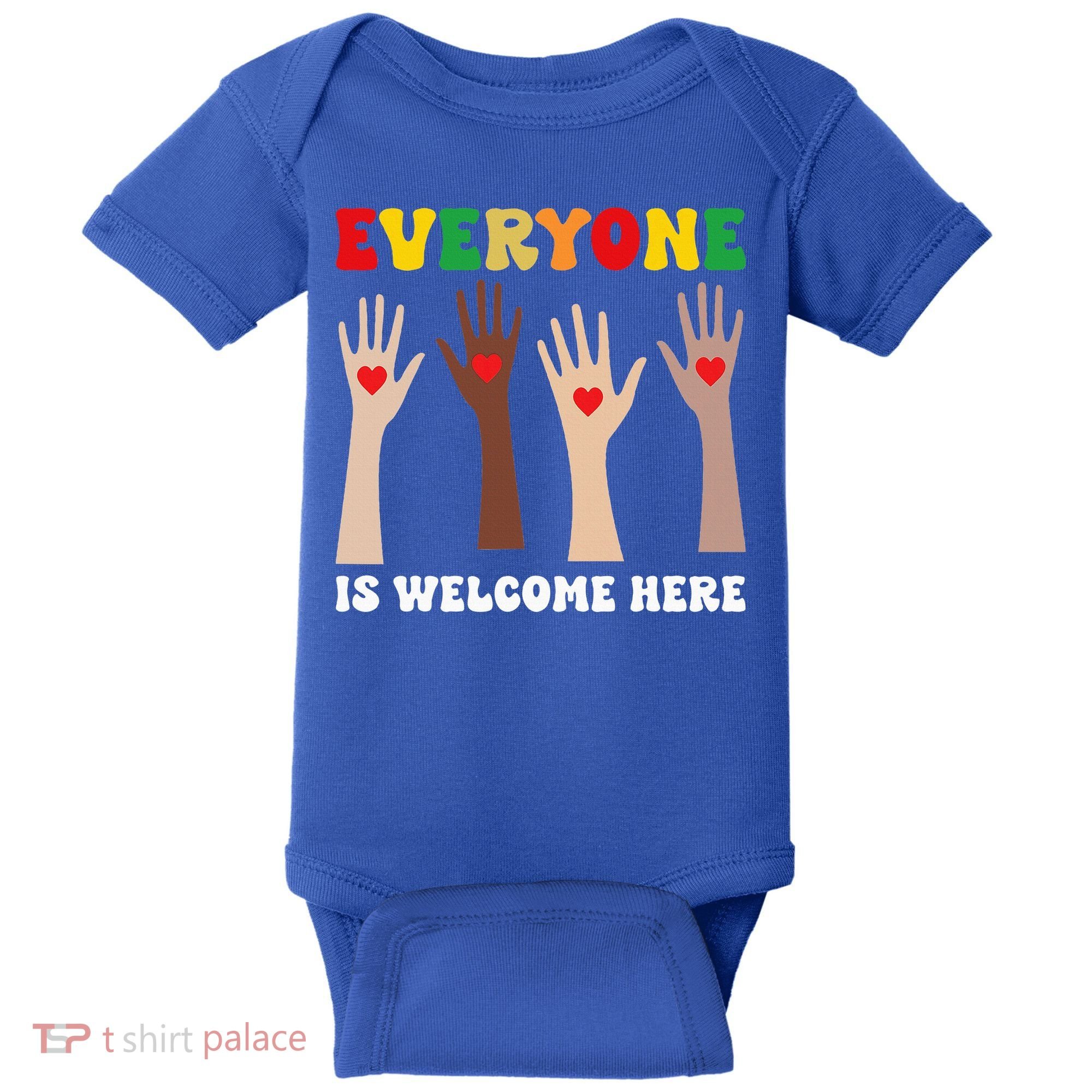 everyone is welcome here idaho teacher diversity unity  Baby Bodysuit