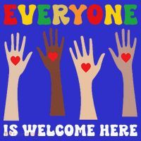 everyone is welcome here idaho teacher diversity unity  Women's Long Sleeve Shirt thumb 2
