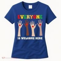 everyone is welcome here idaho teacher diversity unity  Women's T-Shirt thumb 0