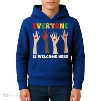 everyone is welcome here idaho teacher diversity unity  Kids Hoodie thumb 4