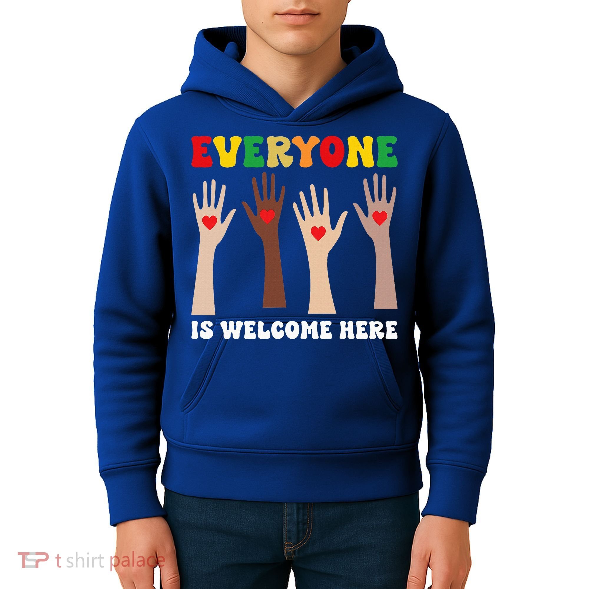 everyone is welcome here idaho teacher diversity unity  Kids Hoodie