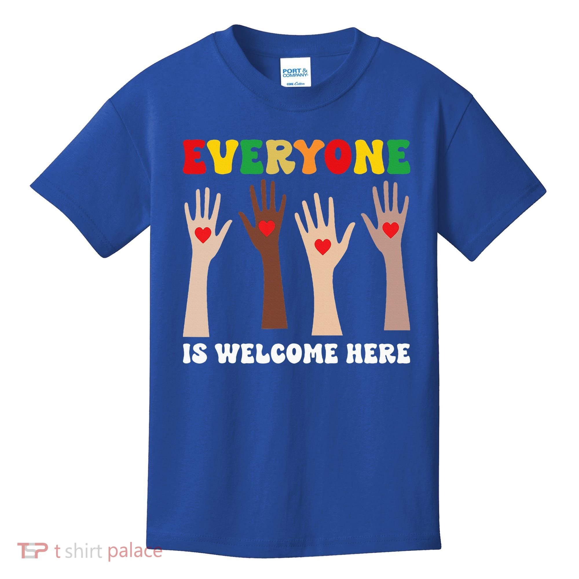 everyone is welcome here idaho teacher diversity unity  Kids T-Shirt