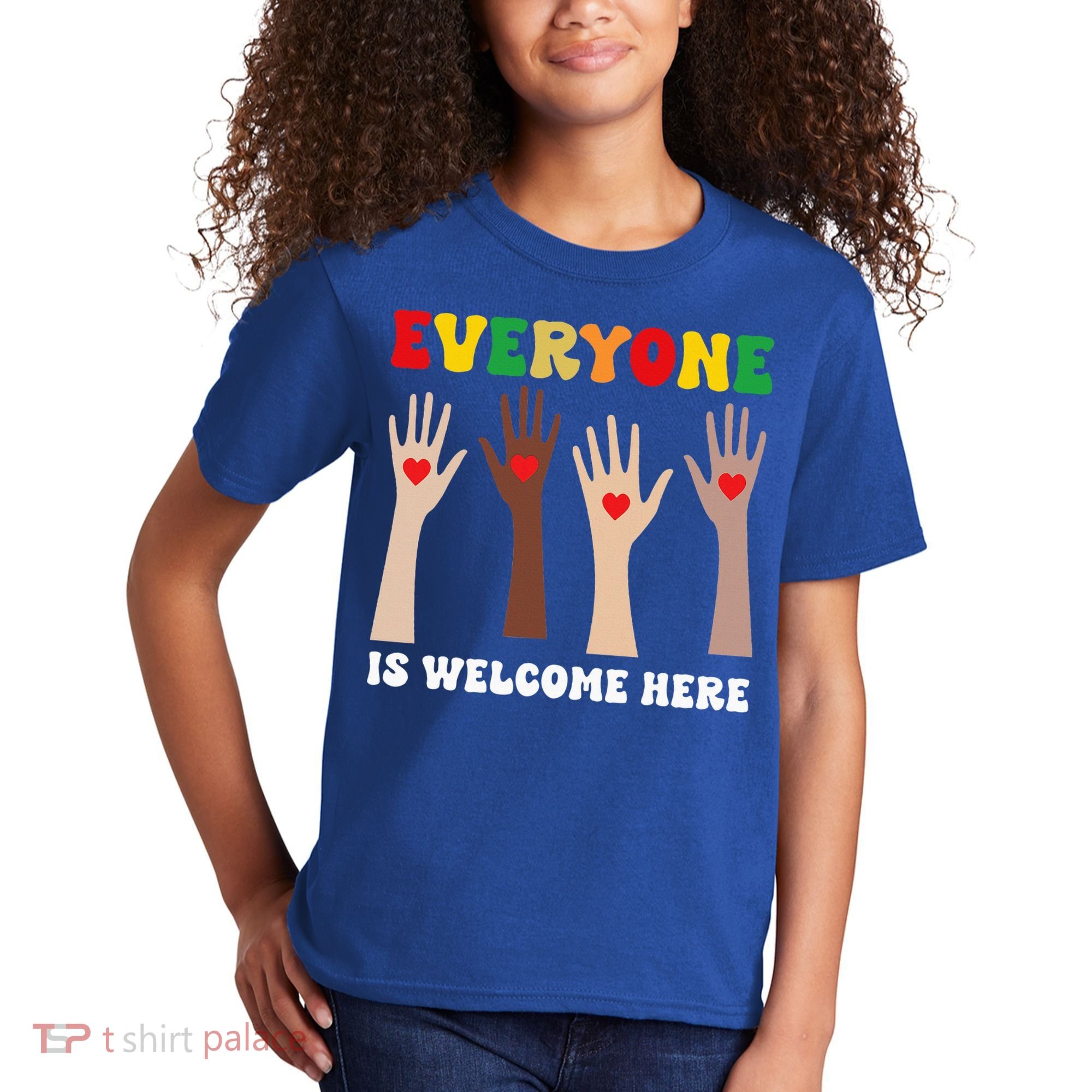 everyone is welcome here idaho teacher diversity unity  Kids T-Shirt