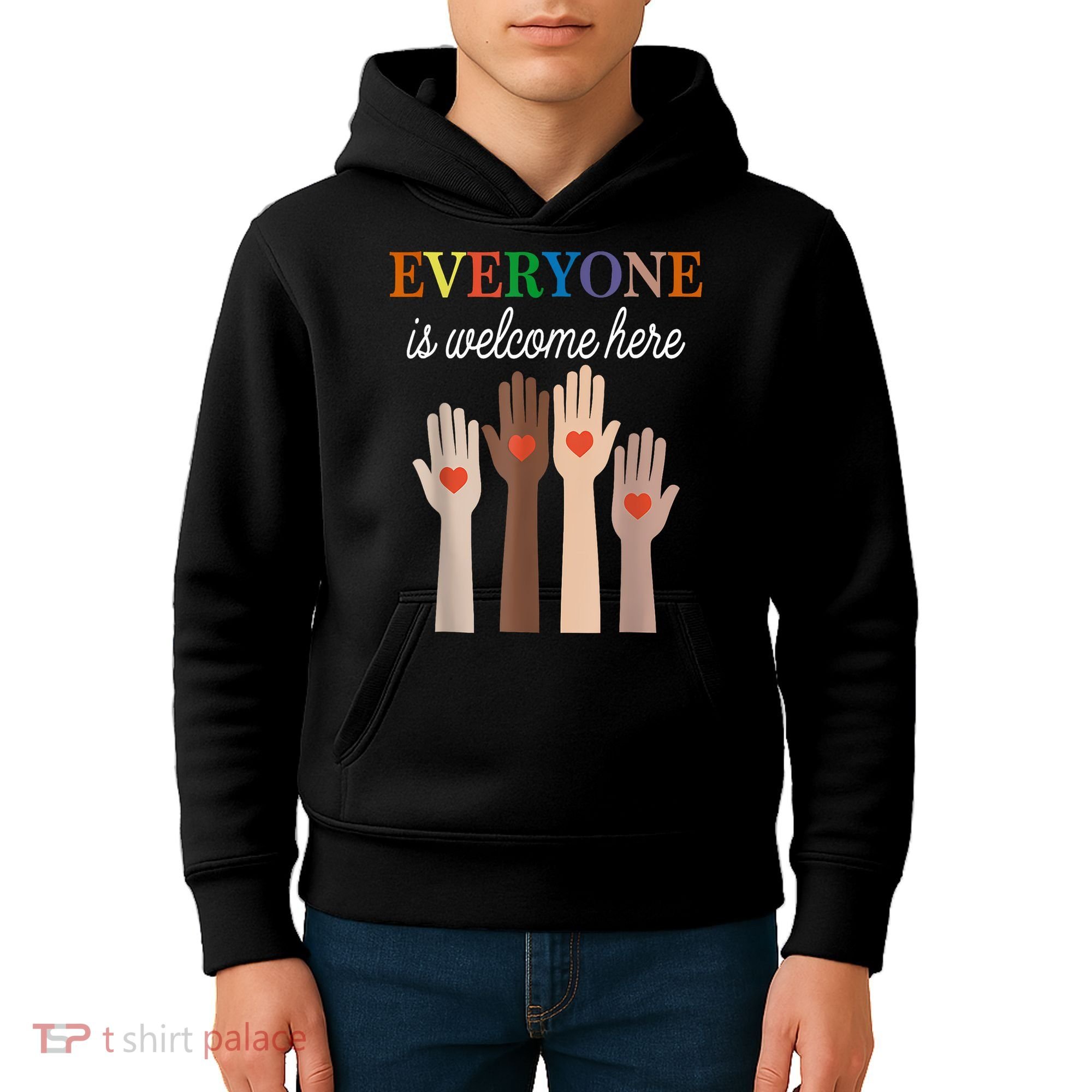 Everyone Is Welcome Here Idaho Kids Hoodie