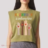 Everyone Is Welcome Here Idaho Garment-Dyed Women's Muscle Tee thumb 2