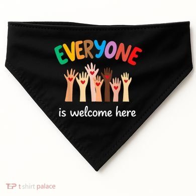Everyone Is Welcome Here Idaho Teacher USA-Made Doggie Bandana