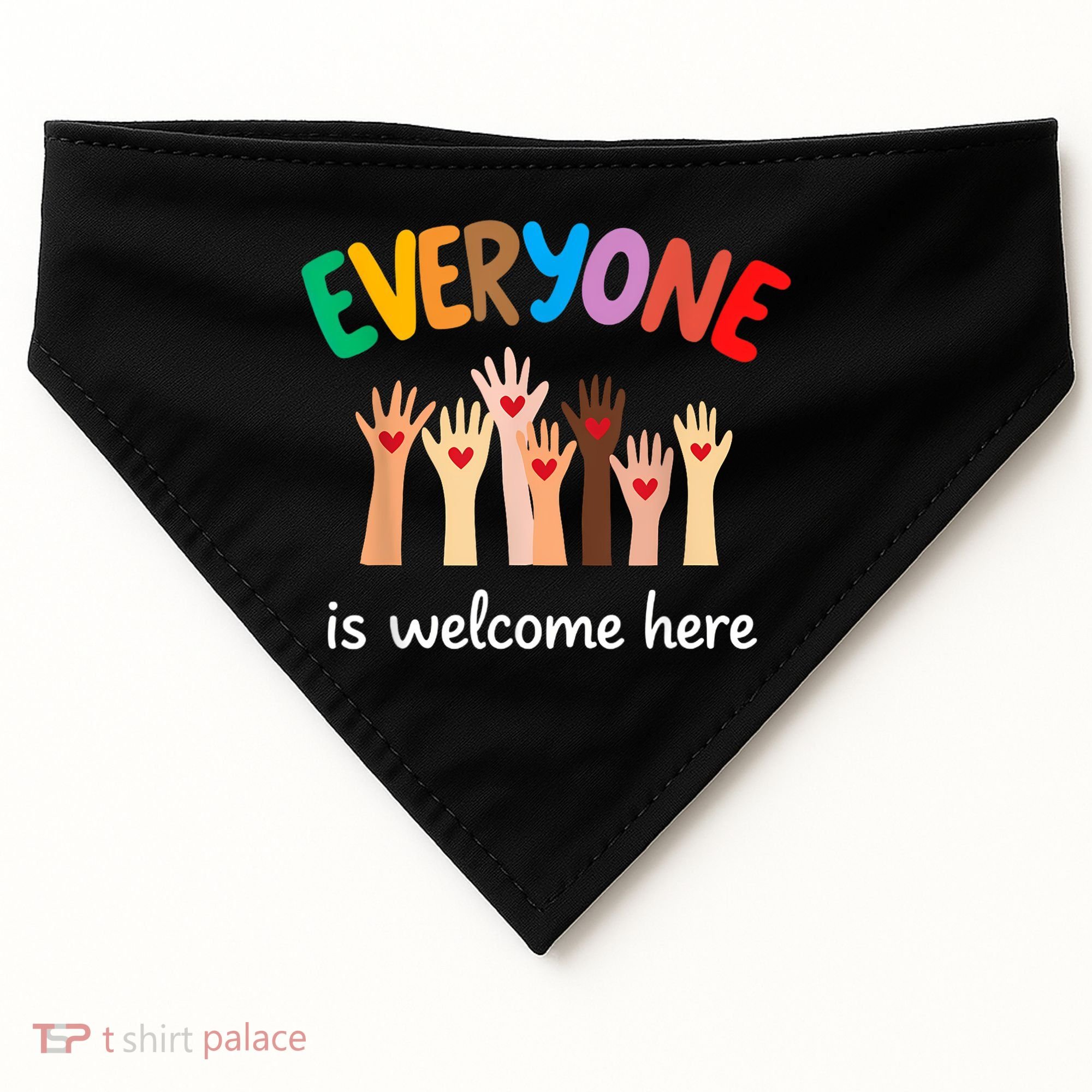 Everyone Is Welcome Here Idaho Teacher USA-Made Doggie Bandana