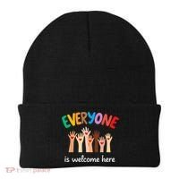 Everyone Is Welcome Here Idaho Teacher Beanie thumb 0