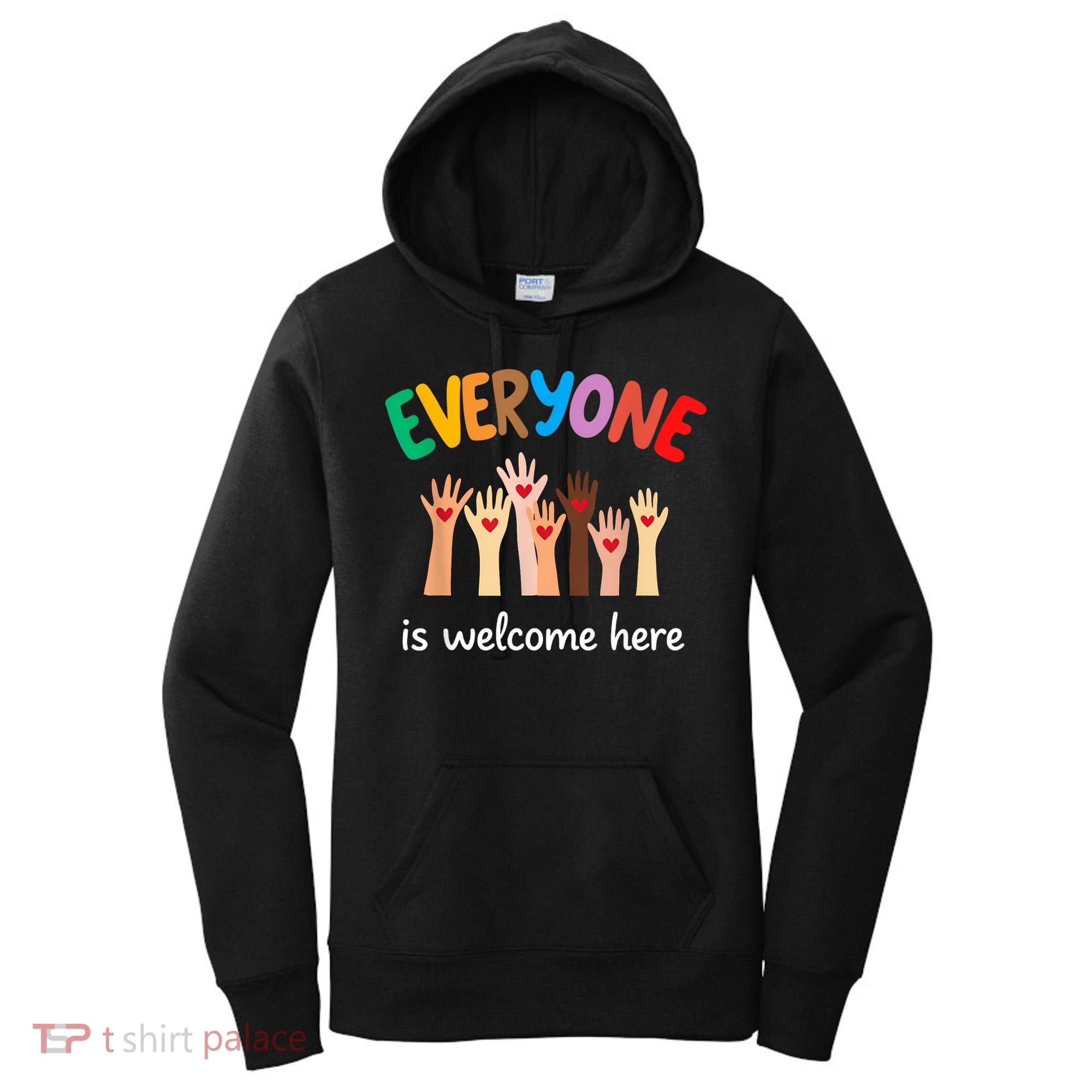 Everyone Is Welcome Here Idaho Teacher Women's Hoodie