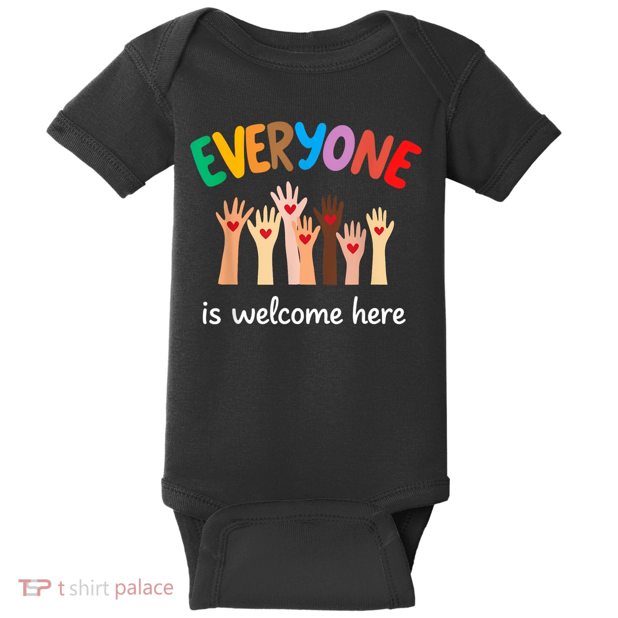 Everyone Is Welcome Here Idaho Teacher Baby Bodysuit