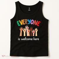 Everyone Is Welcome Here Idaho Teacher Tank Top thumb 2