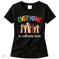 Everyone Is Welcome Here Idaho Teacher Women's T-Shirt thumb 0