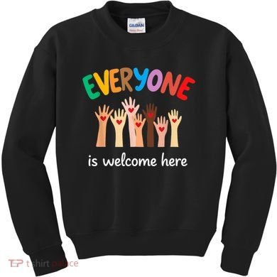 Everyone Is Welcome Here Idaho Teacher Kids Sweatshirt