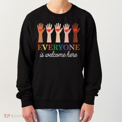Everyone Is Welcome Here Idaho Teacher Women's Sweatshirt