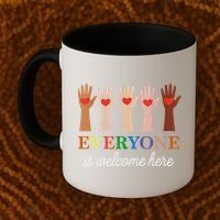 Everyone Is Welcome Here Idaho Teacher Coffee Mug thumb 2