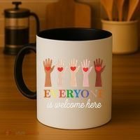 Everyone Is Welcome Here Idaho Teacher Coffee Mug thumb 4