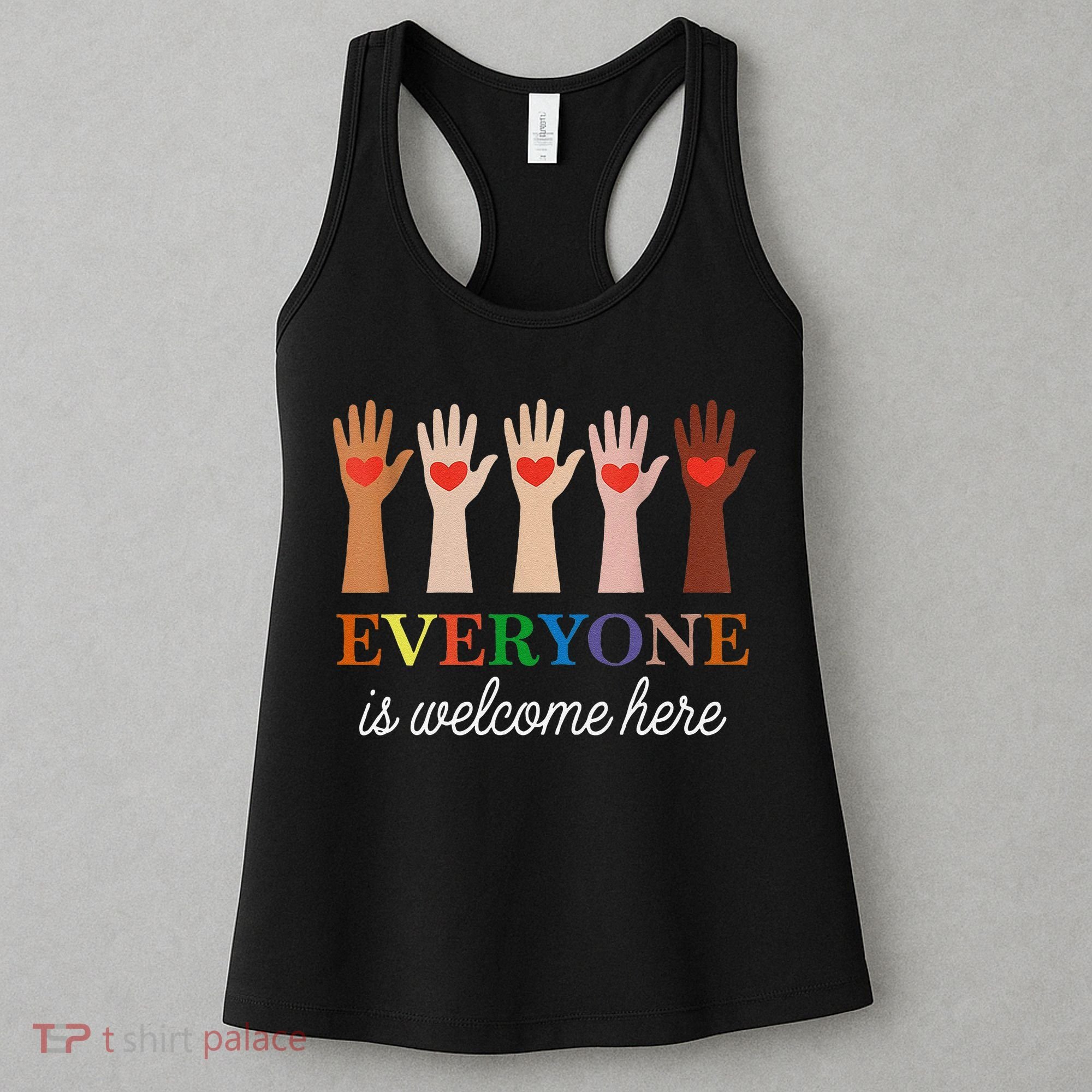 Everyone Is Welcome Here Idaho Teacher Women's Tank Top