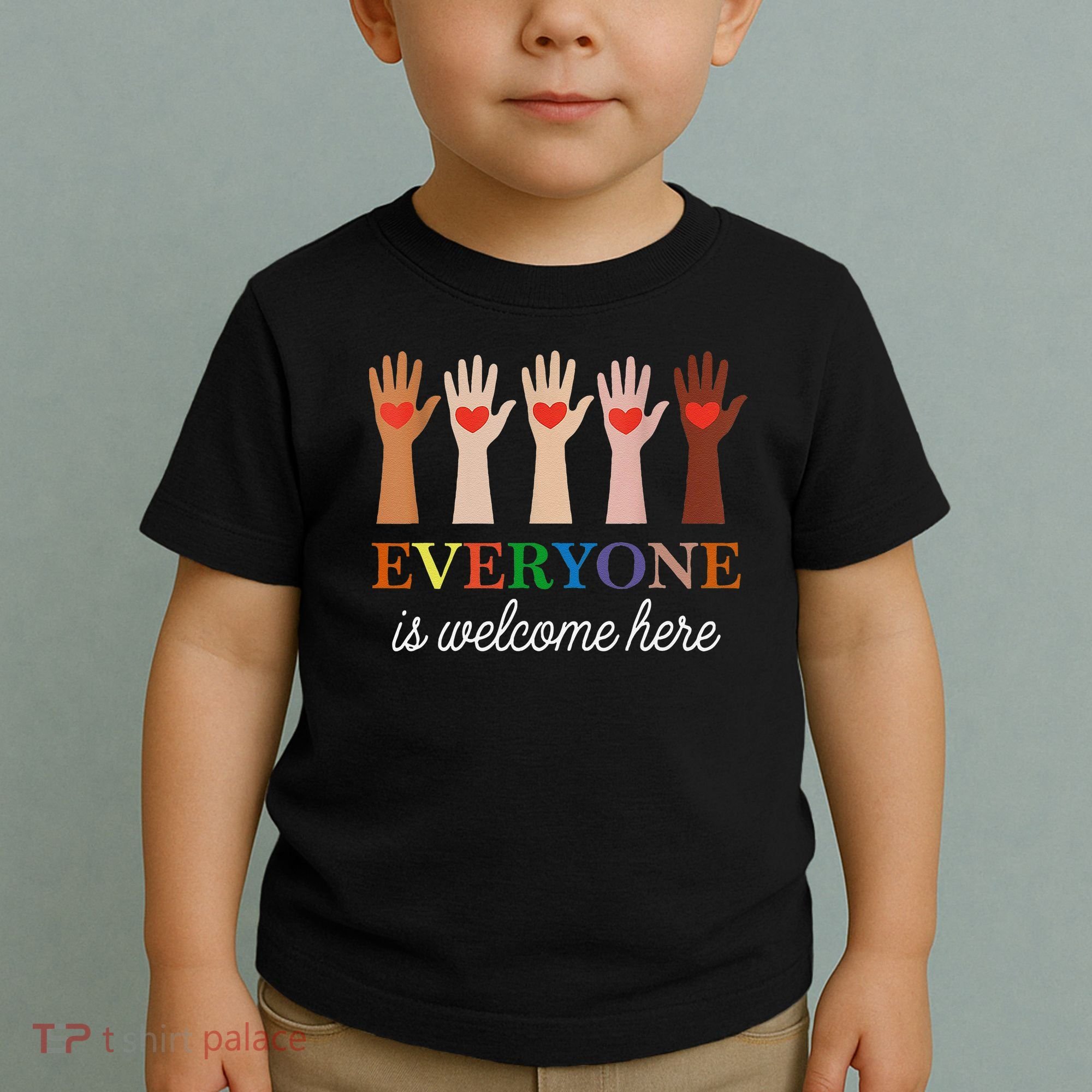 Everyone Is Welcome Here Idaho Teacher Toddler T-Shirt