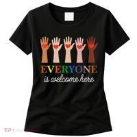 Everyone Is Welcome Here Idaho Teacher Women's T-Shirt thumb 0