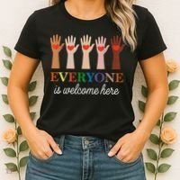 Everyone Is Welcome Here Idaho Teacher Women's T-Shirt thumb 2