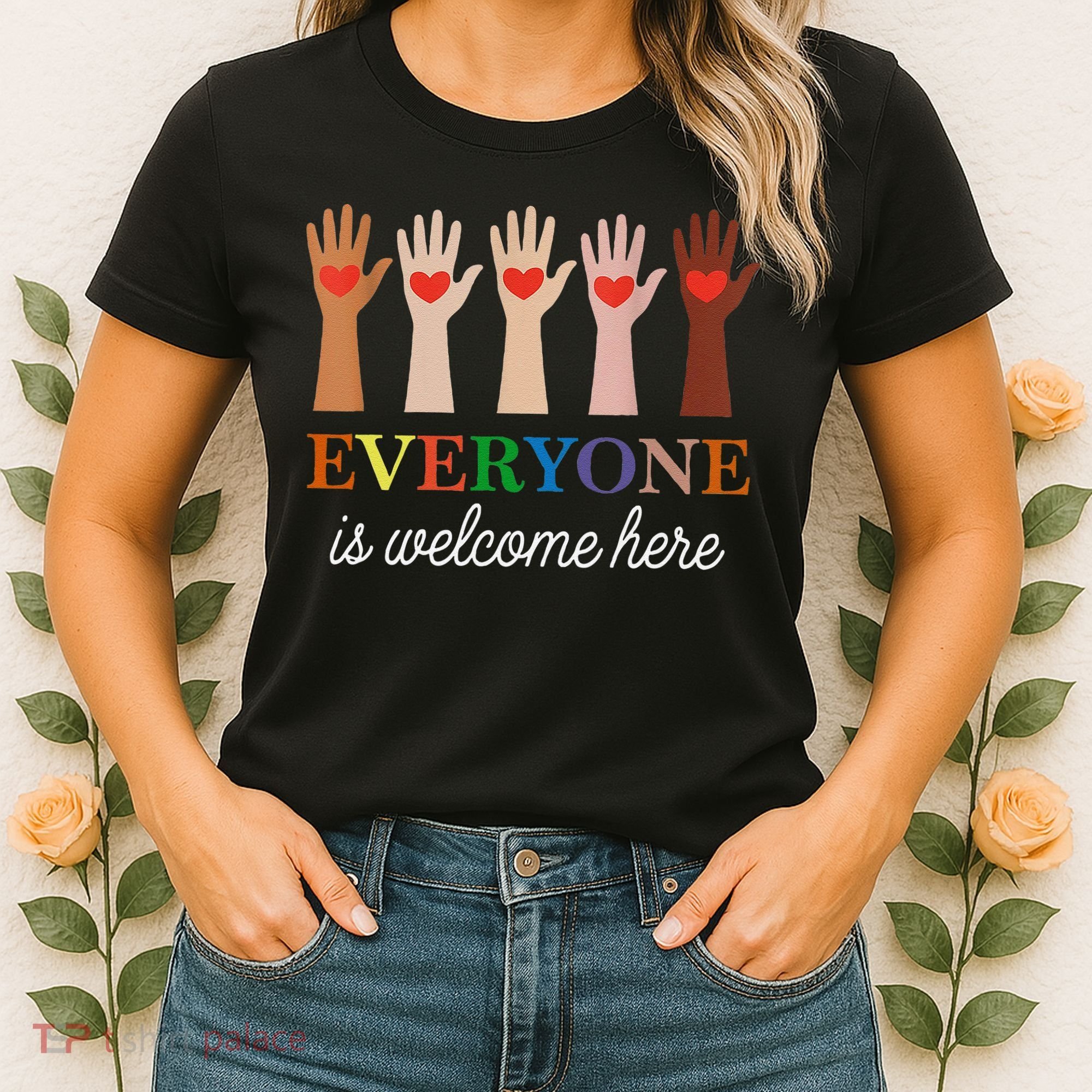 Everyone Is Welcome Here Idaho Teacher Women's T-Shirt
