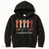 Everyone Is Welcome Here Idaho Teacher Kids Hoodie thumb 0