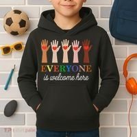 Everyone Is Welcome Here Idaho Teacher Kids Hoodie thumb 2