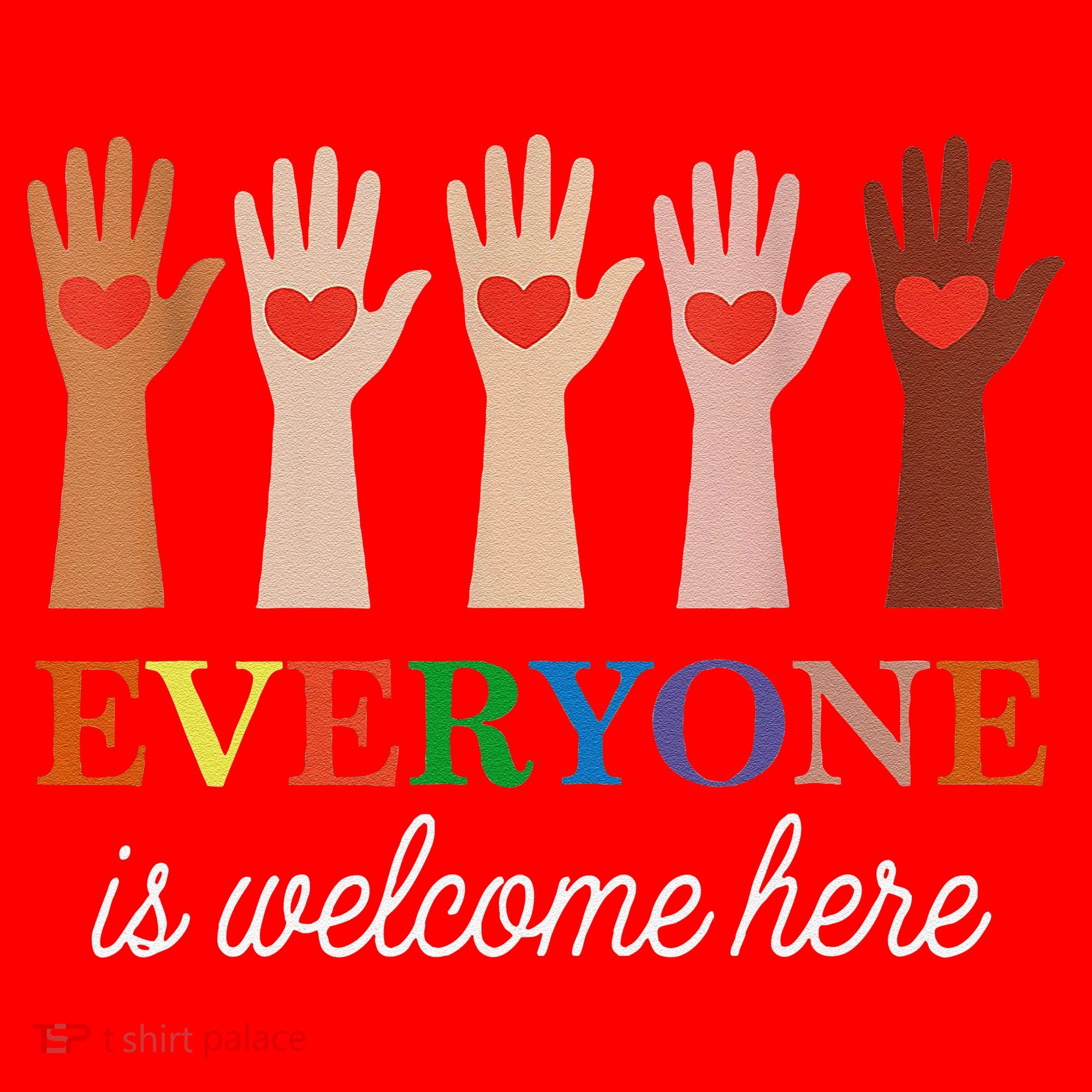 Everyone Is Welcome Here Idaho Teacher Santa Hat