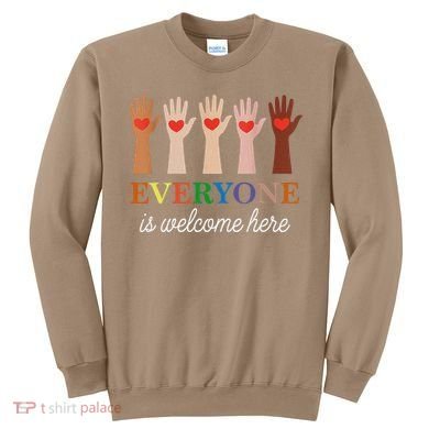 Everyone Is Welcome Here Idaho Teacher Sweatshirt