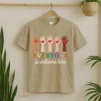 Everyone Is Welcome Here Idaho Teacher T-Shirt thumb 2