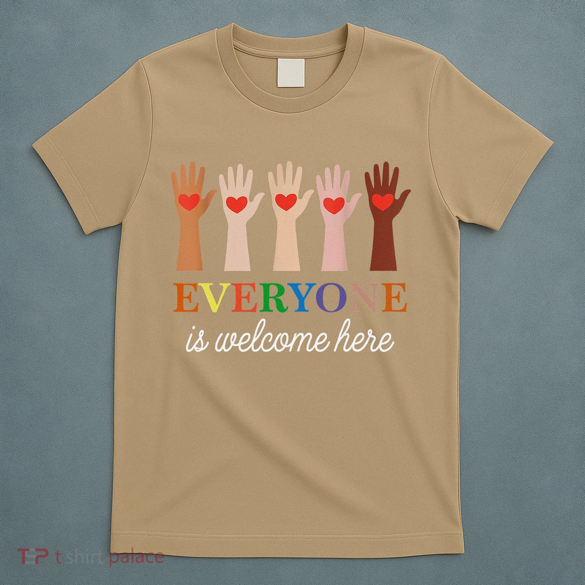 Everyone Is Welcome Here Idaho Teacher T-Shirt