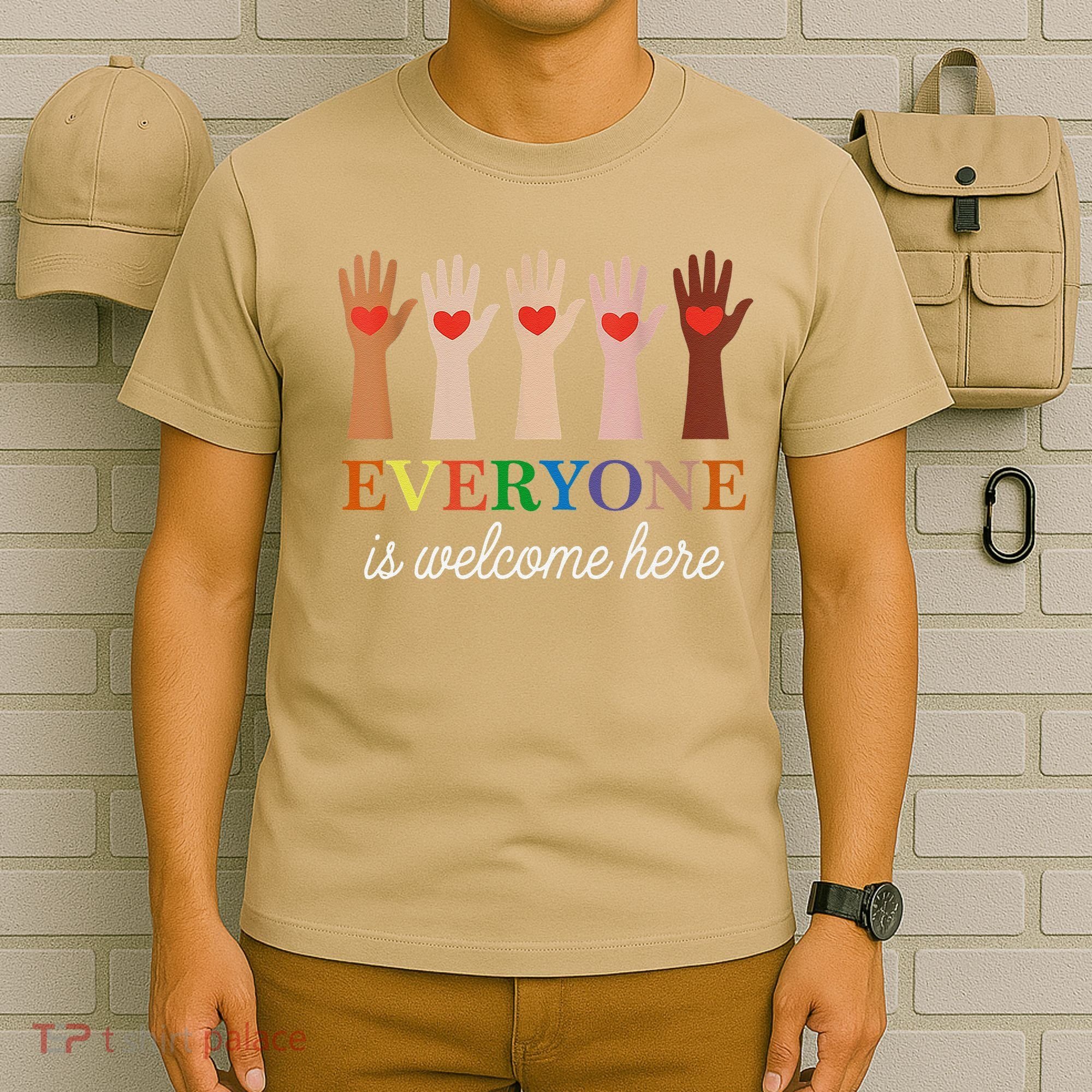 Everyone Is Welcome Here Idaho Teacher T-Shirt