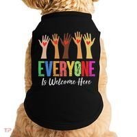 Everyone Is Welcome Here Idaho Teacher Doggie Tank thumb 0