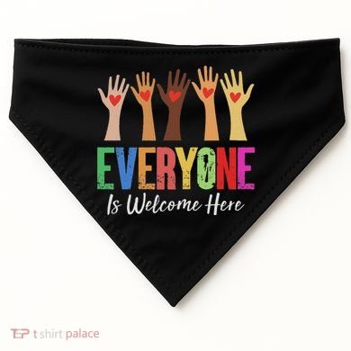 Everyone Is Welcome Here Idaho Teacher USA-Made Doggie Bandana