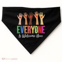 Everyone Is Welcome Here Idaho Teacher USA-Made Doggie Bandana thumb 0