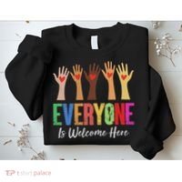 Everyone Is Welcome Here Idaho Teacher Sweatshirt thumb 2