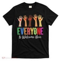Everyone Is Welcome Here Idaho Teacher T-Shirt thumb 0