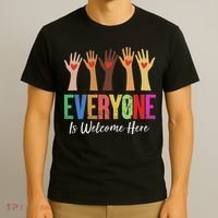 Everyone Is Welcome Here Idaho Teacher T-Shirt thumb 3