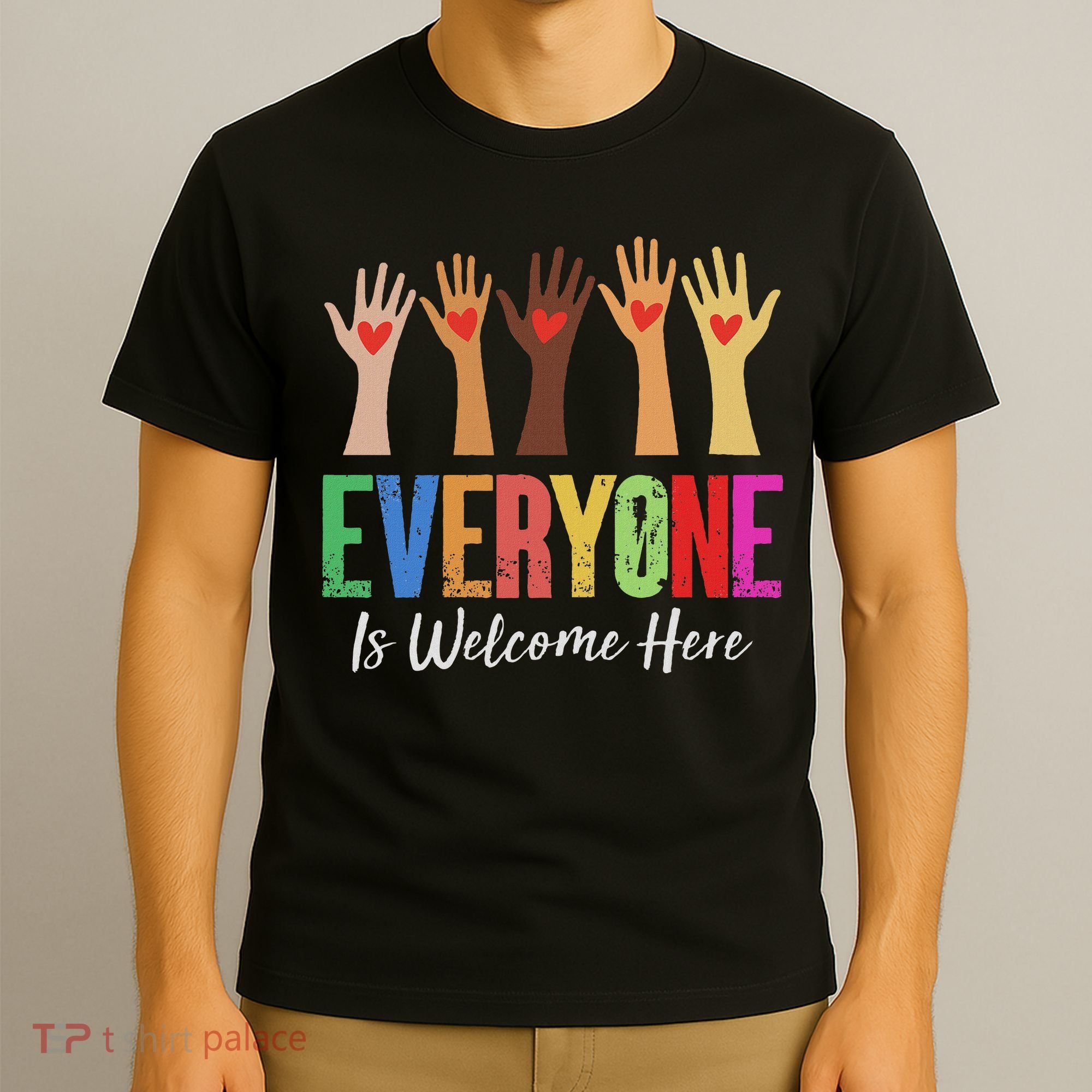Everyone Is Welcome Here Idaho Teacher T-Shirt