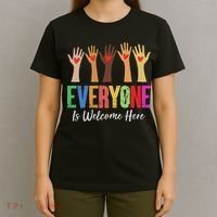 Everyone Is Welcome Here Idaho Teacher T-Shirt thumb 4