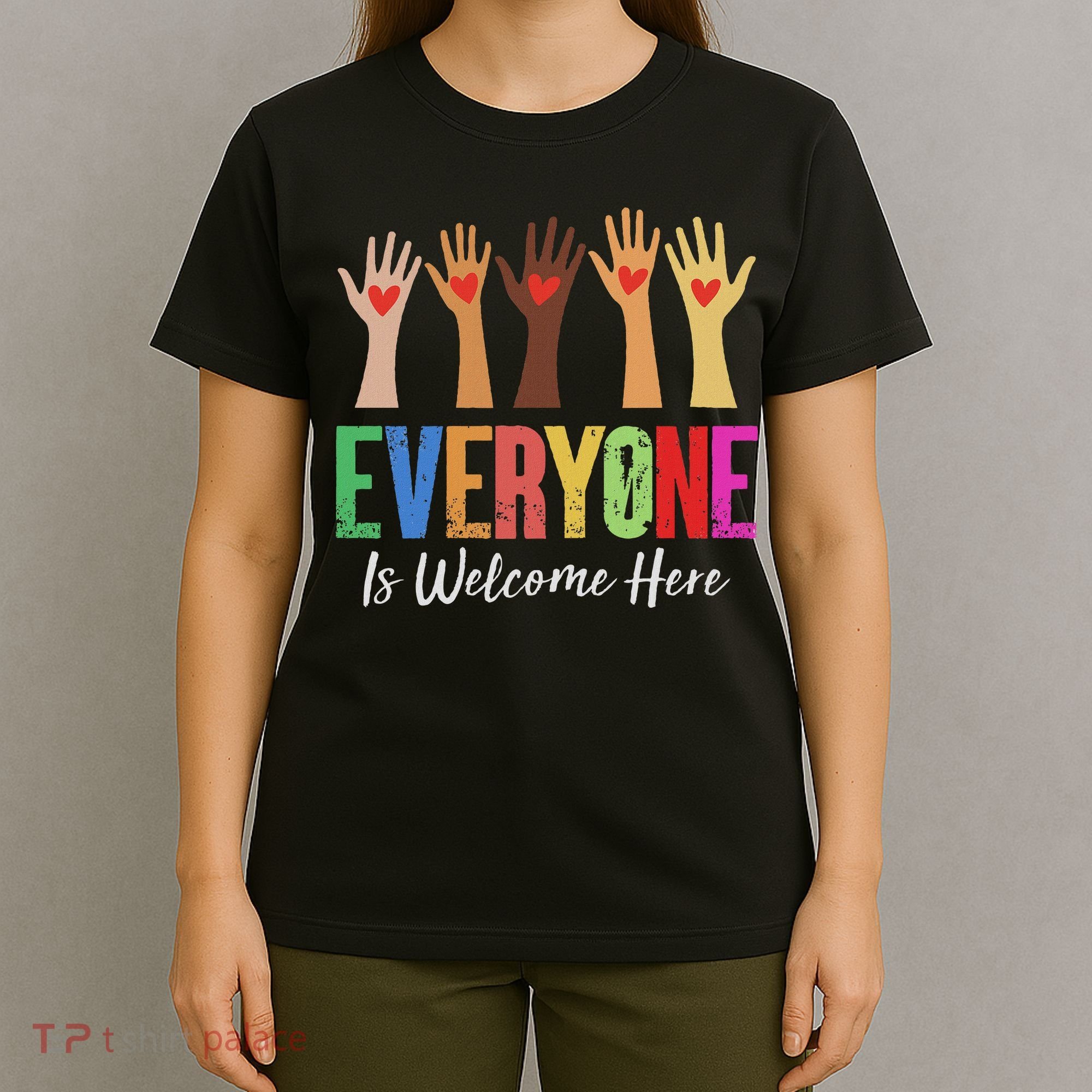 Everyone Is Welcome Here Idaho Teacher T-Shirt