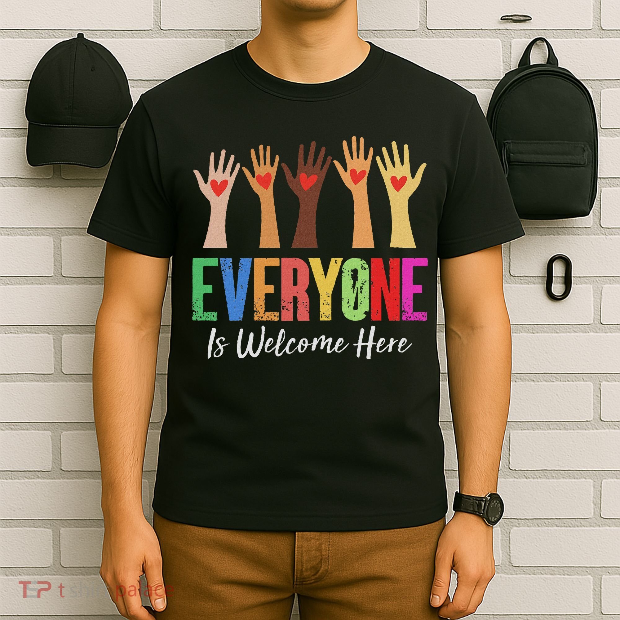 Everyone Is Welcome Here Idaho Teacher T-Shirt