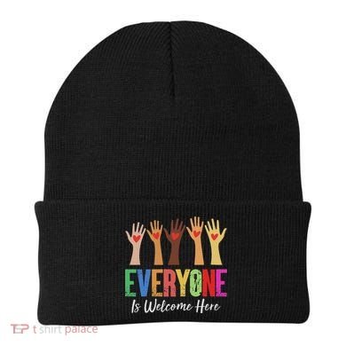 Everyone Is Welcome Here Idaho Teacher Beanie