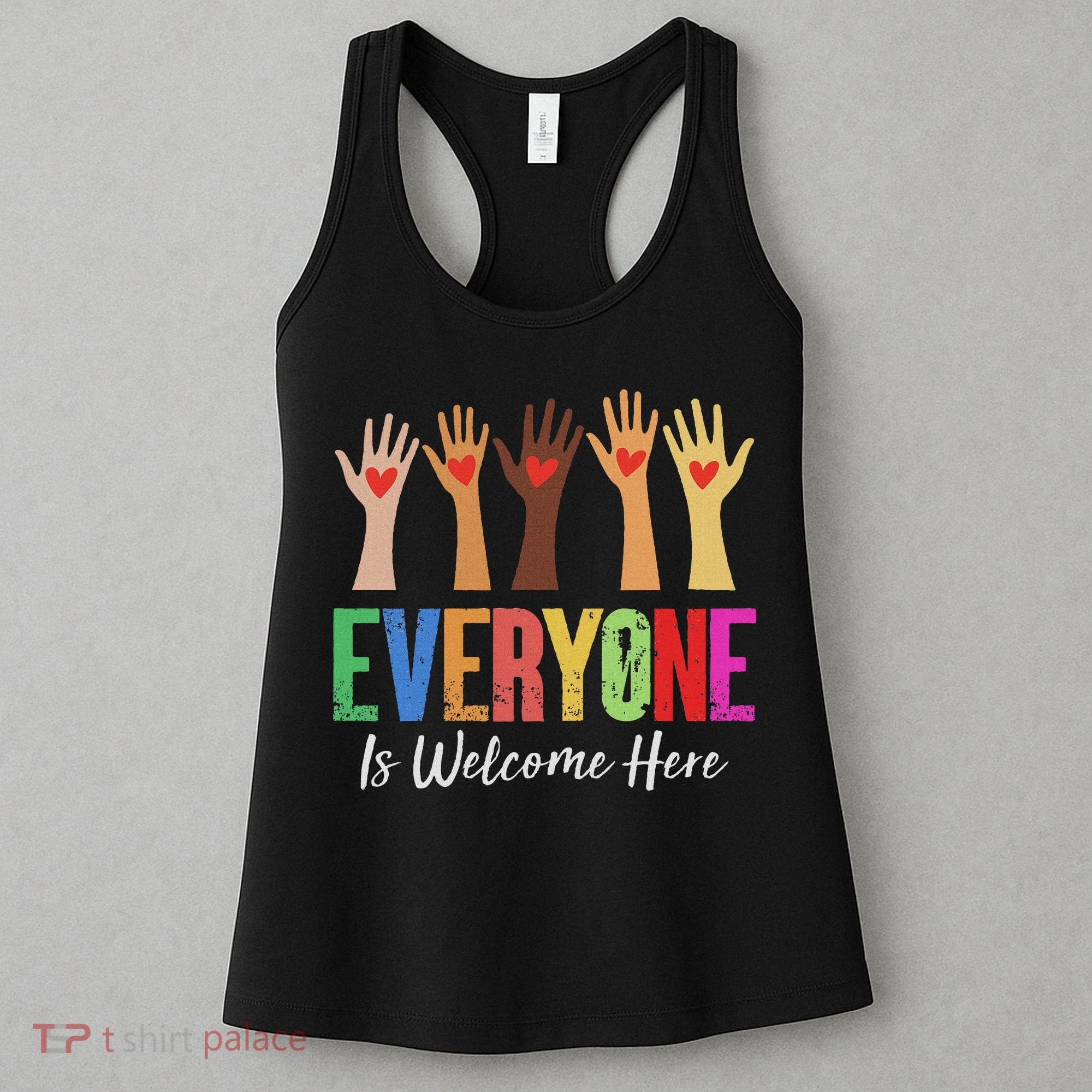Everyone Is Welcome Here Idaho Teacher Women's Tank Top