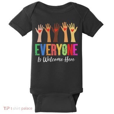 Everyone Is Welcome Here Idaho Teacher Baby Bodysuit