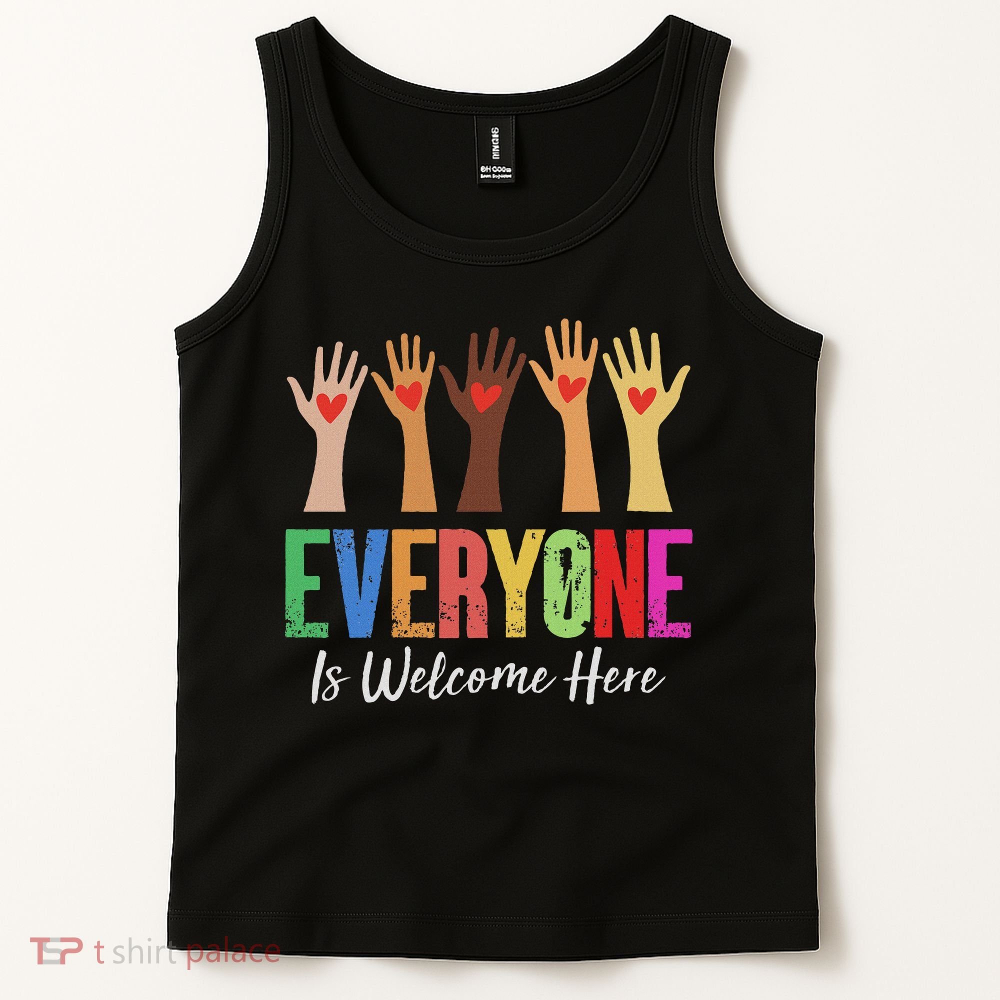 Everyone Is Welcome Here Idaho Teacher Tank Top